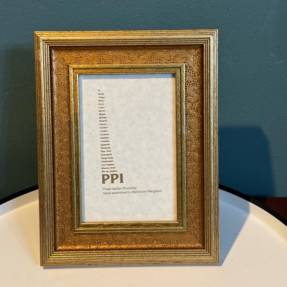 Vintage Elegant Gold Picture Frame - Made in USA of Italian Moulding